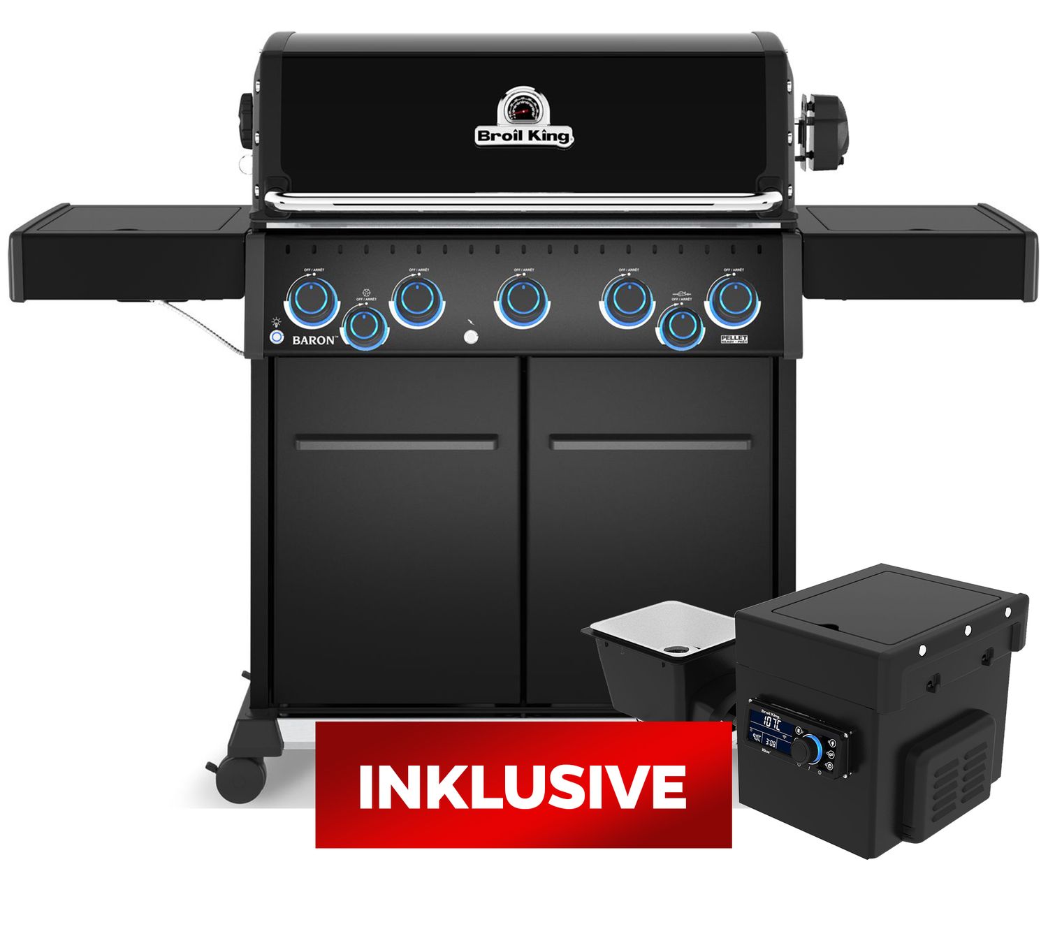 Broil-King-Gasgrill-Baron-590-X-Shadow-675182-Pelletgrill-Set.jpg Broil King Baron 590 X Shadow Gasgrill / Pelletgrill - mit Pelletmodul 500 – Bild 1
