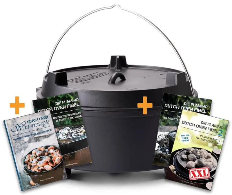 Grillfuerst-DO28-Bundle-Buecher.jpg.webp Dutch Oven BBQ Edition DO28 - inkl. Dutch Oven Fibel/Fibel XXL/Fibel XXL 2 und Winterrezepte – Bild 1